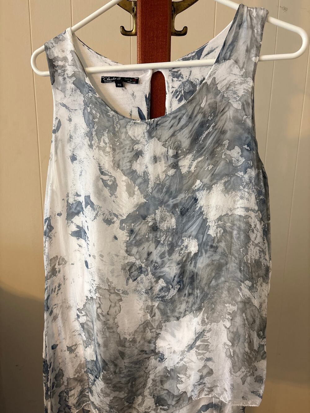 Charlie B Italian Silk Top Sz S